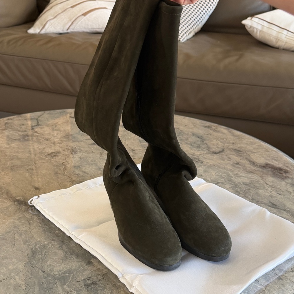 Arche high boots nubuck leather/dark green
